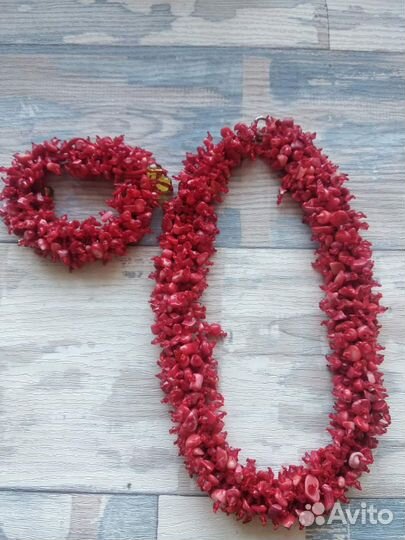 Великолепное,пушистое, колье с браслетом