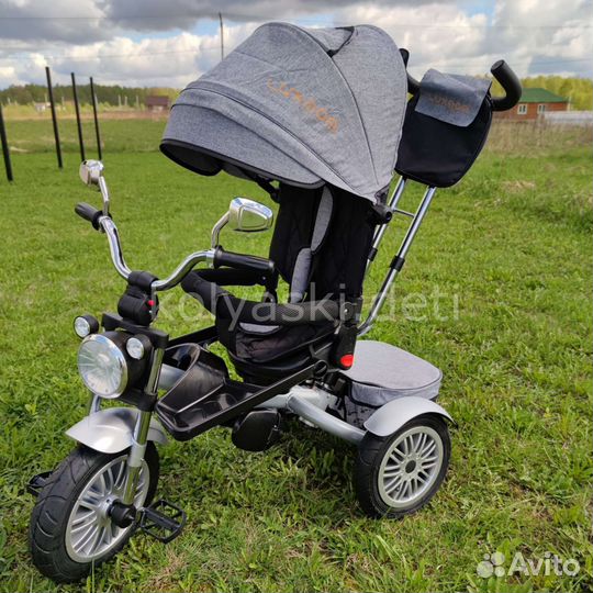 Велосипед-коляска Luxmom 5199 серый