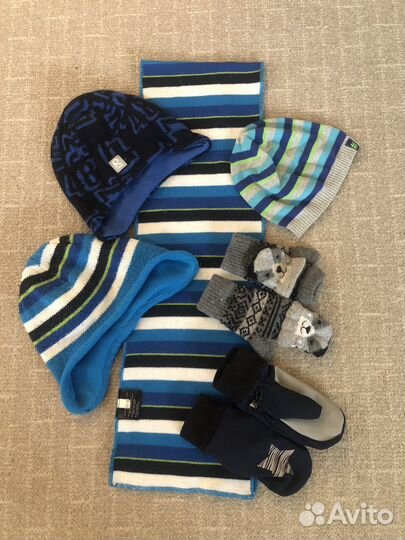 Шапка, шарф, варежки для мальчика