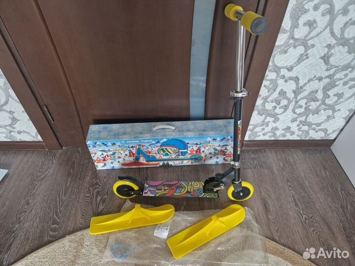 Самокат снегокат 2 в 1 новый