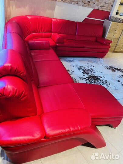 Диван угловой фабрика Калинка экокожа бу