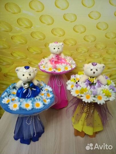 Букет с мягкой игрушкой