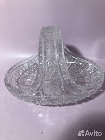 Хрустальная ваза конфетница чехия