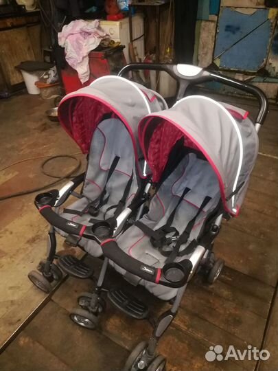 Детская летняя коляска для двойняшек 