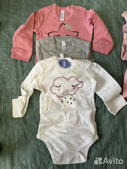 Пакет новых вещей на девочку 74 80 размер