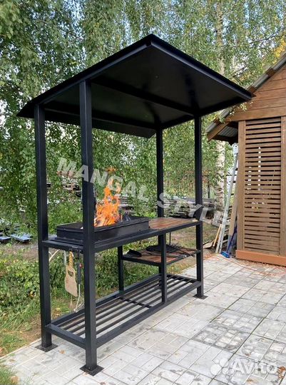 Мангал с крышей