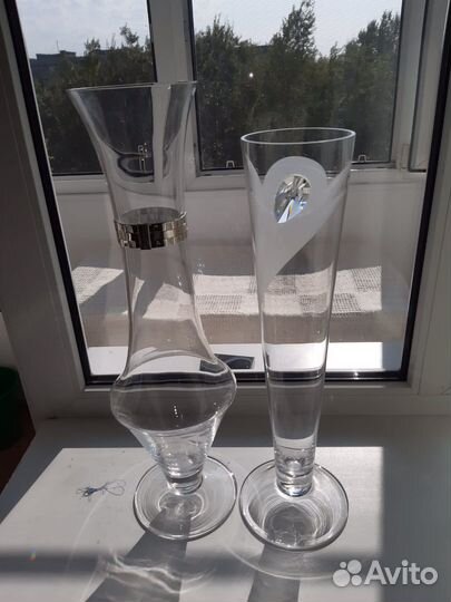 Ваза для цветов хрустальная чехия