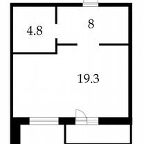 1-к. квартира, 33,3 м², 2/9 эт.