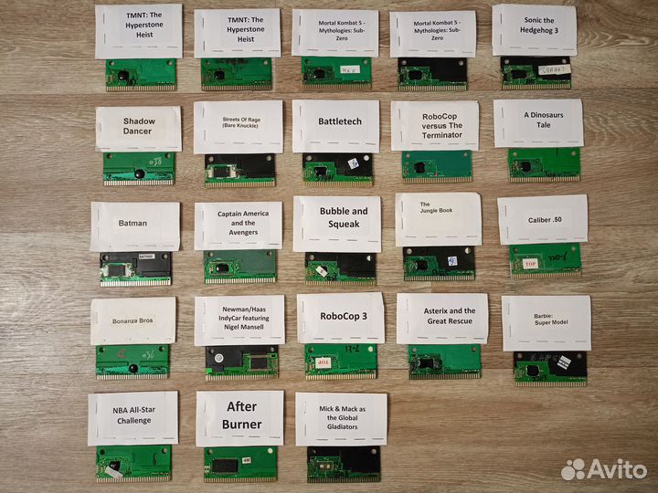 Картриджи Sega - платки (25 шт.)