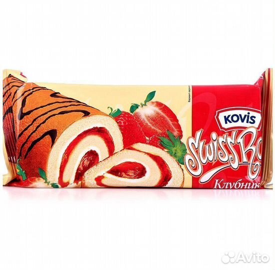 Опт - Рулет Kovis Клубника 175г