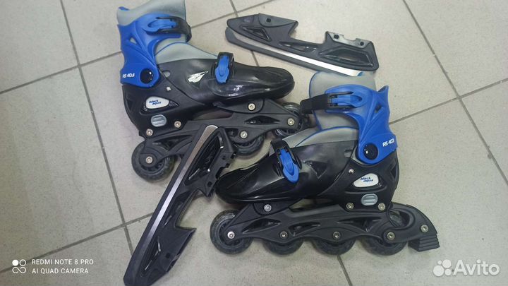 Роликовые коньки детские раздвижные BlackAqua