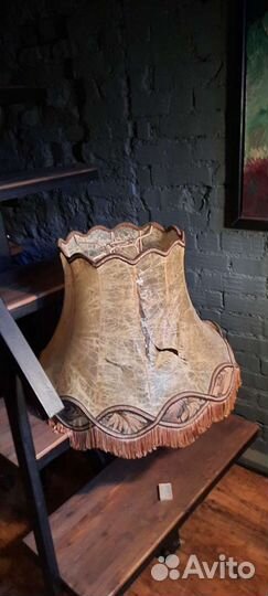 Огромный винтажный абажур. Торшер. Лампа