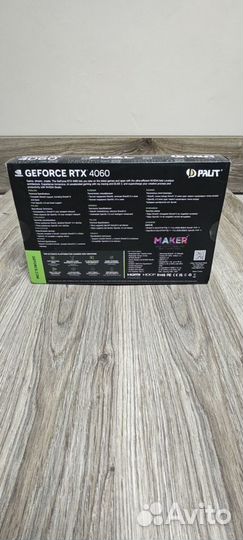 Видеокарта Palit nvidia GeForce RTX 4060 dual