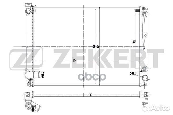 Радиатор охл. дв. Lexus RX 350 (U30) 06- mk-154