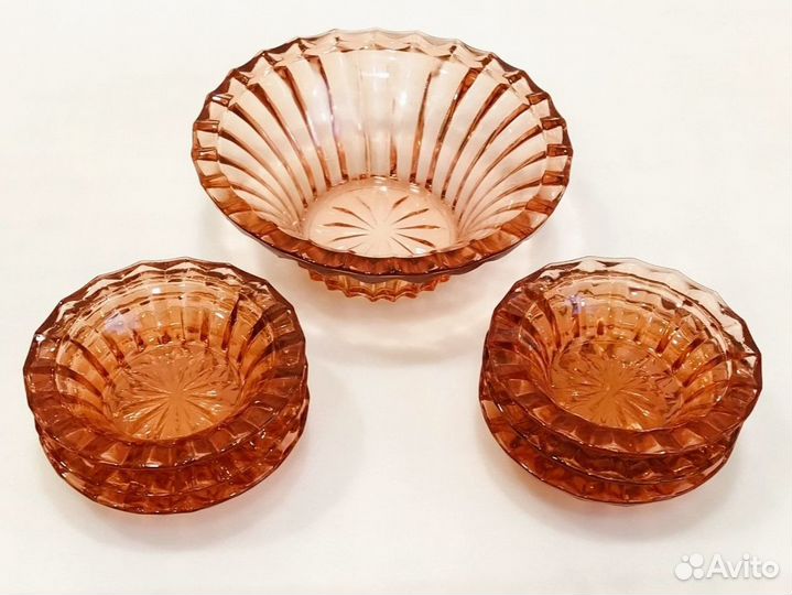 Набор розеток, карамельное стекло, СССР