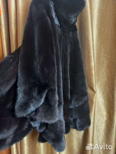 Шуба норковая с капюшоном 52 56