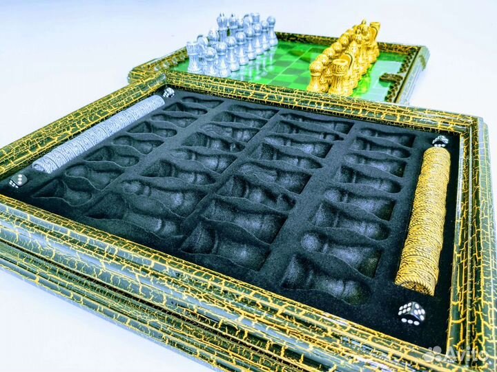 Шахматы нарды шашки 3 в 1 подарочные Роналдиньо