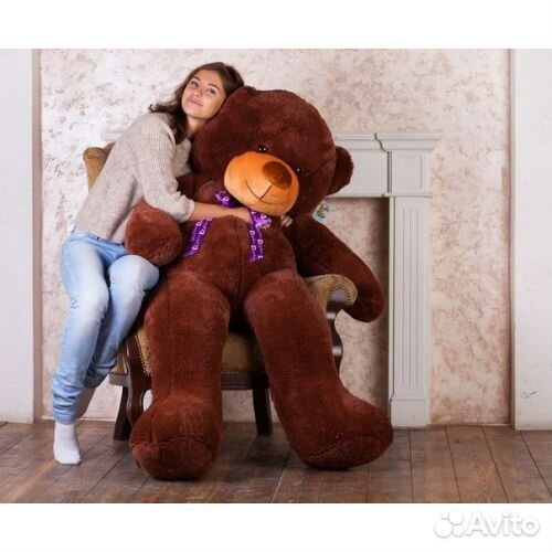 Плюшевый медведь Феликс 200 см бурый