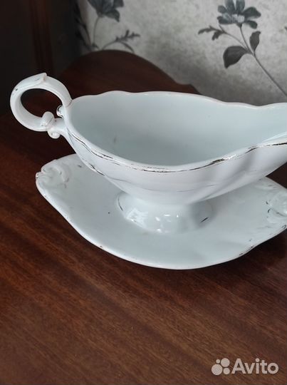 Антикварный Кузнецовский соусник. Царизм