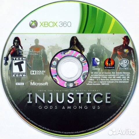 Injustice для Xbox 360 лицензионный диск