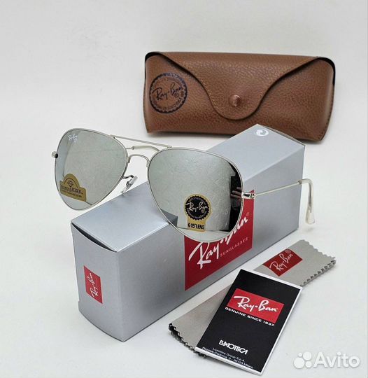 Очки aviator Ray-Ban premium качество стекло