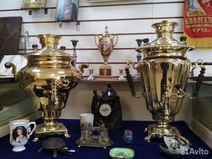 Самовар рюмка с византийскими ручками 10л