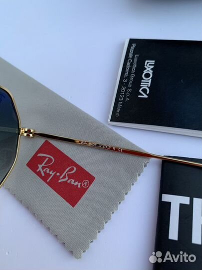 Очки Ray Ban Octagonal голубые