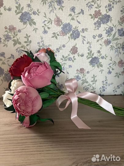 Букет пионов из фоамирана