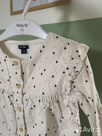 Блузка вельветовая kiabi 86-92-98