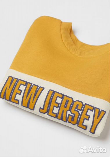 H&M толстовка hm 98/104 с принтом New Jersey