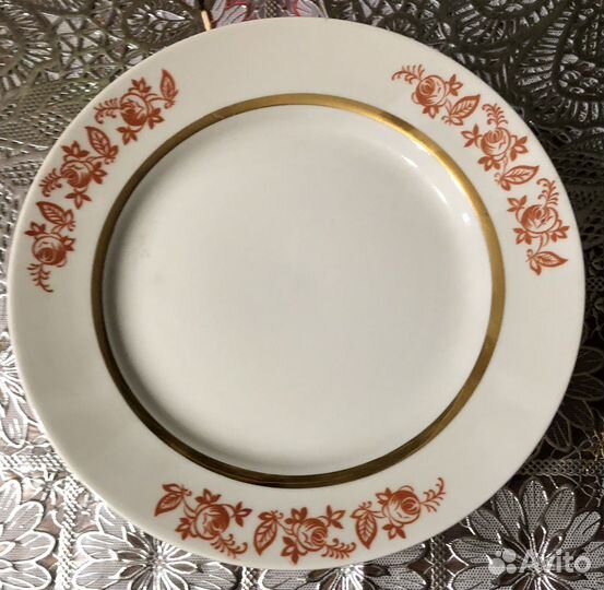 Набор тарелок, 6 шт, фарфоровый завод Пролетарий