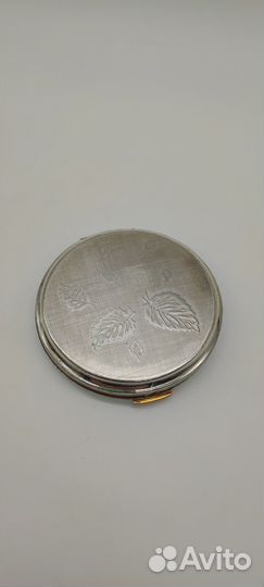Пудренница карманное зеркало серебрение сер. XX в
