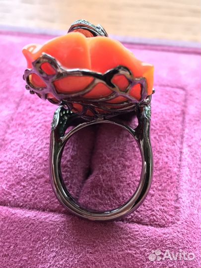 Кольцо коралл Wendy Yue Diamond Tree