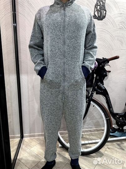 Теплая махровая пижама,комбинезон,кигуруми, слип