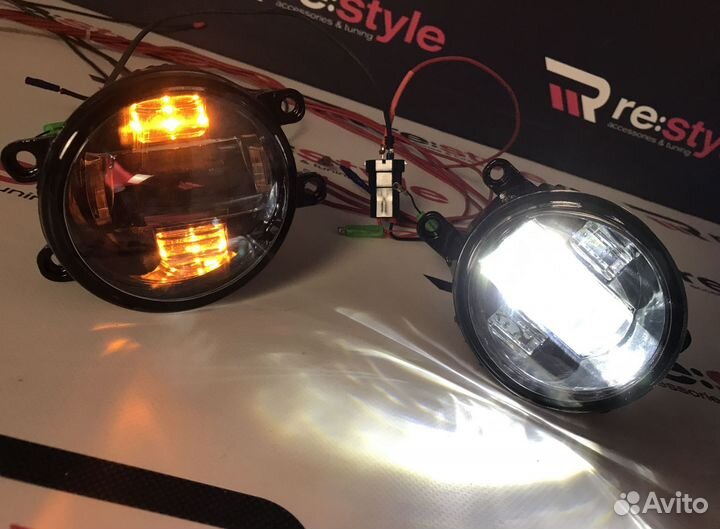 Туманки Toyota 4 уха LED U956