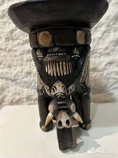 Столик экзотический слон из дерева