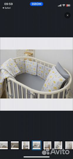 Бортики в детскую кроватку tkano