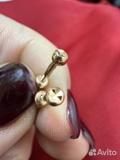 Пусеты из золота 585 пробы