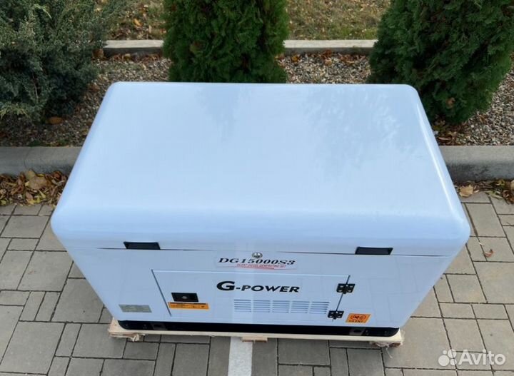 Генератор дизельный 13 кВт g-power DG15000SE3 трех