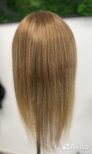 Парик из натуральных волос с имитацией кожи головы