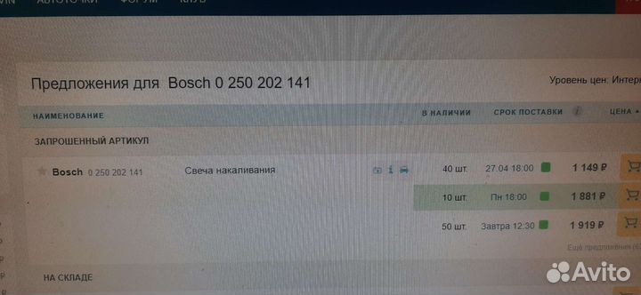 Свечи накаливания для дизеля