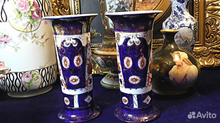 Фарфоровые вазы.Имари.Англия.Чесли
