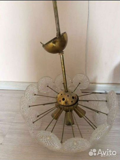 Хрустальная люстра СССР винтажная