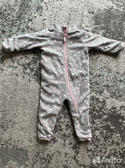 Флисовый комбинезон/поддёва для девочки 86