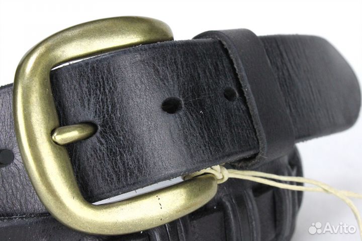 Мужской кожаный ремень, плетенка, 40 мм