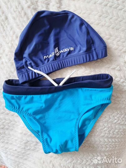 Плавки и шапочка для плавания на 3 года