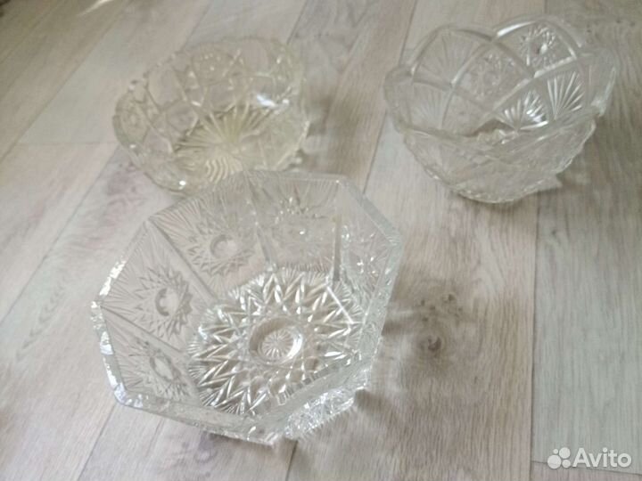 Салатник, пепельница хрусталь