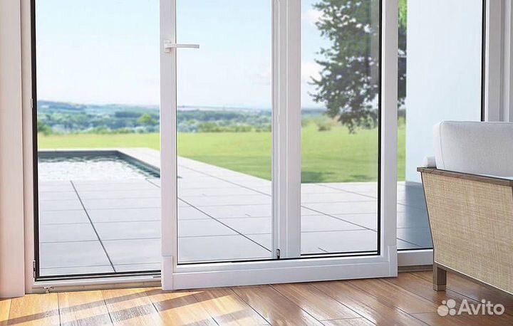 Балкон с раздвижными дверями