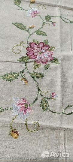 Скатерть льняная новая, 178на133см