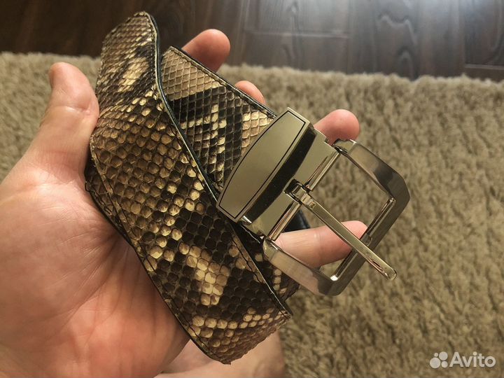 Ремень мужской из кожи питона